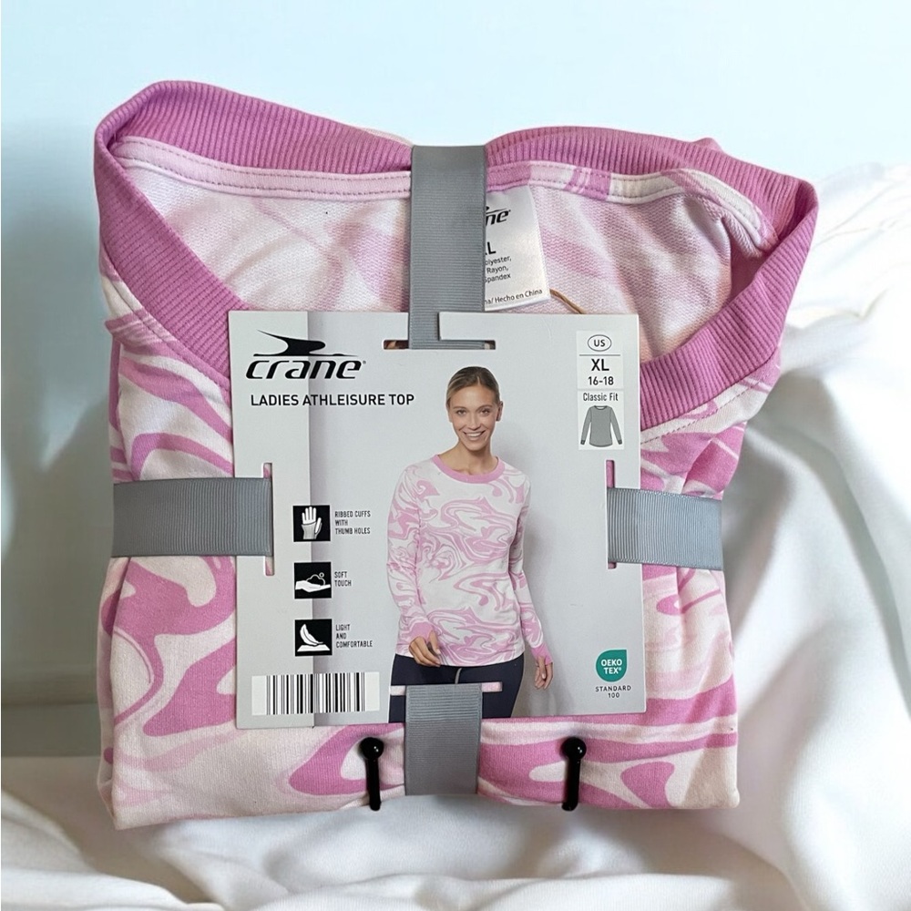 Crane Pink Ladies Athleisure Top